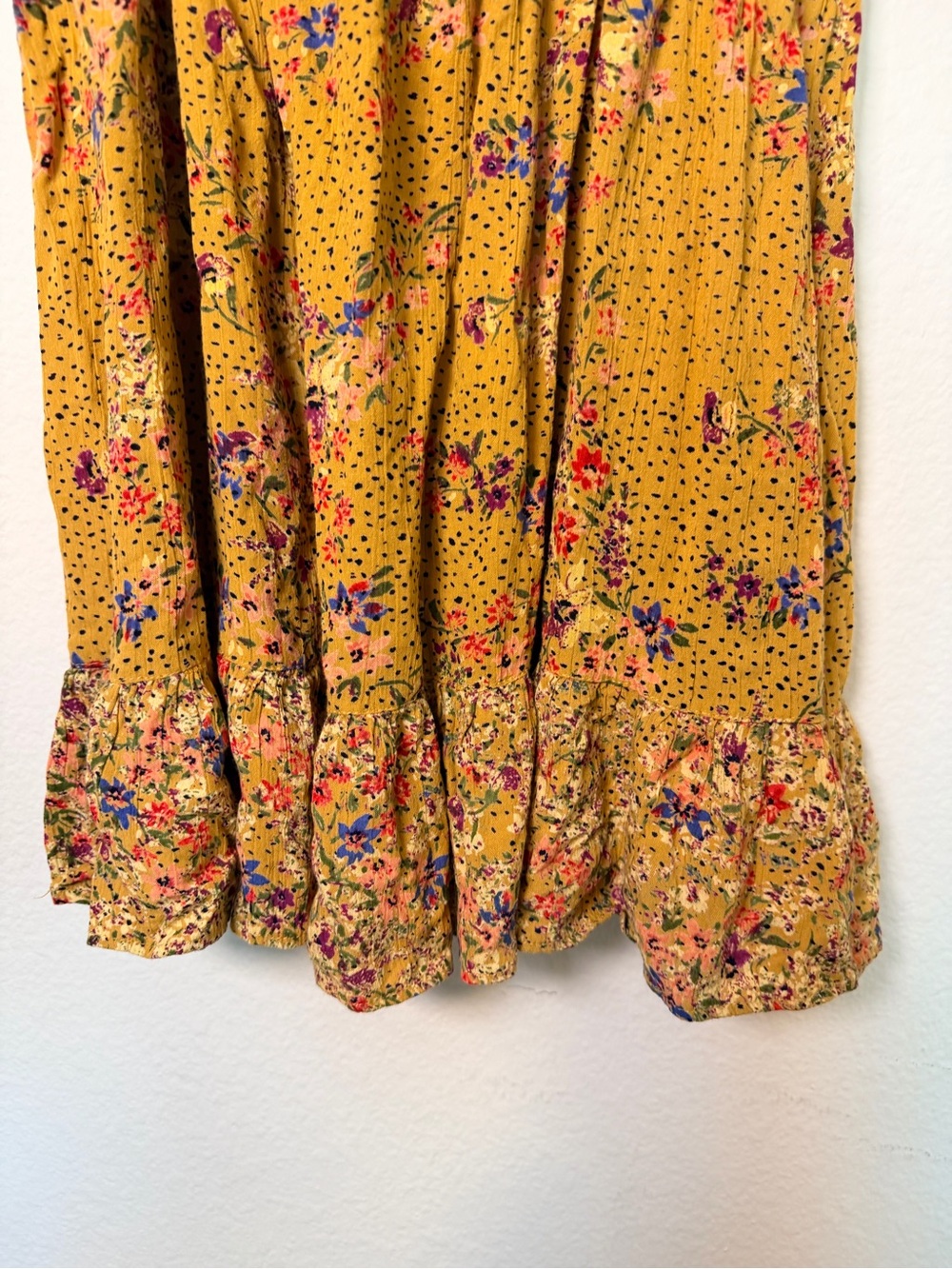Angie Mustard Floral Mini Dress - Picture 7 of 7